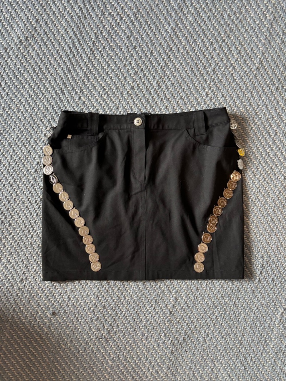 Christian Dior S/S 2004 by John Galliano Medallion Coin Skirt FR 36